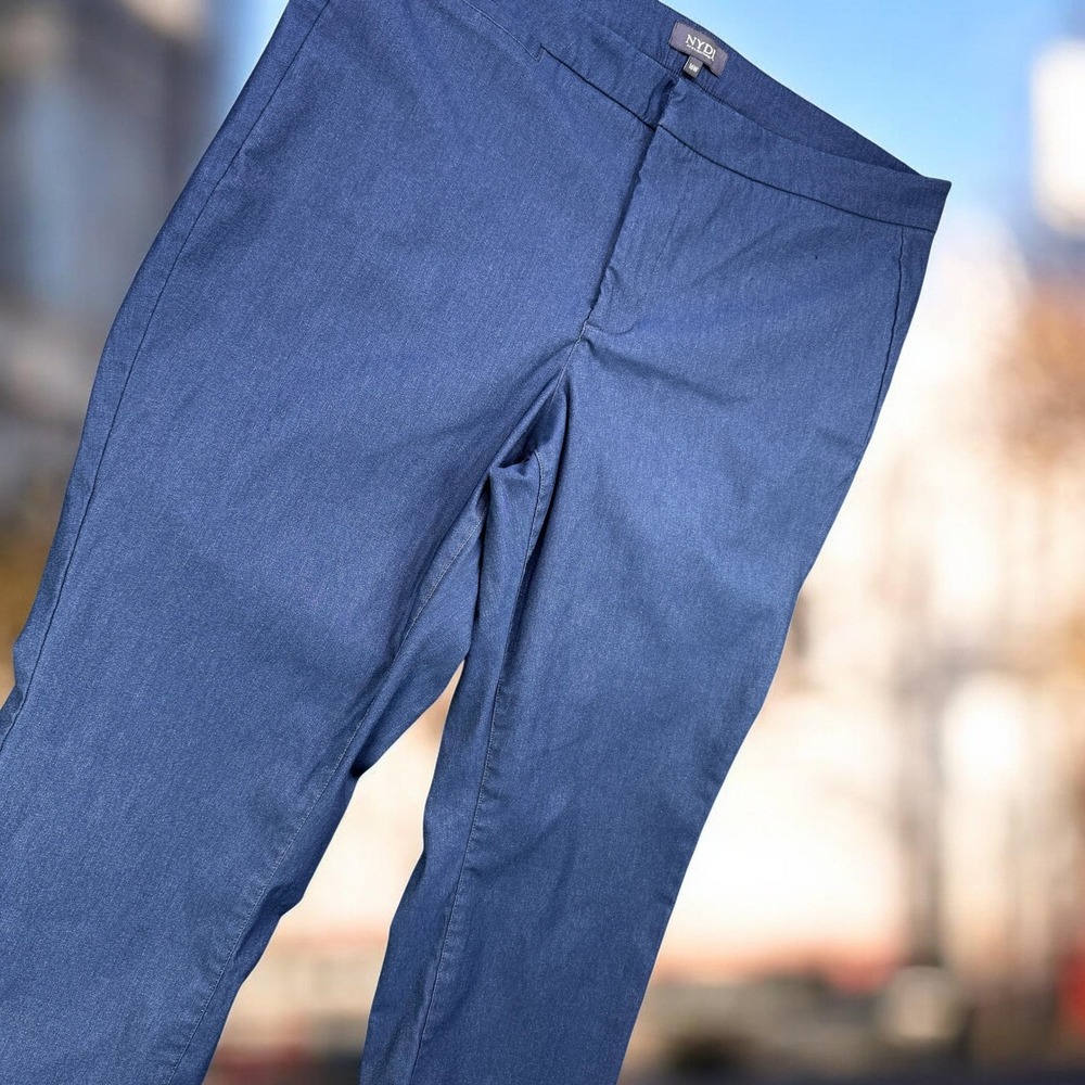 NYDJ Pants Womens 16W Blue Lift Tuck Slim Trouser Workwear Crop Cuffed Plus